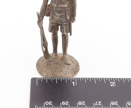 925 Sterling Silver Vintage Paper Weight Heavy 3D Carved Soldier  TR3812