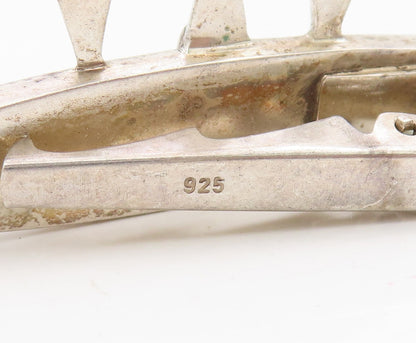 925 Sterling Silver Vintage Tie Clip Miniature Celebration Champagne Bar  TR4130