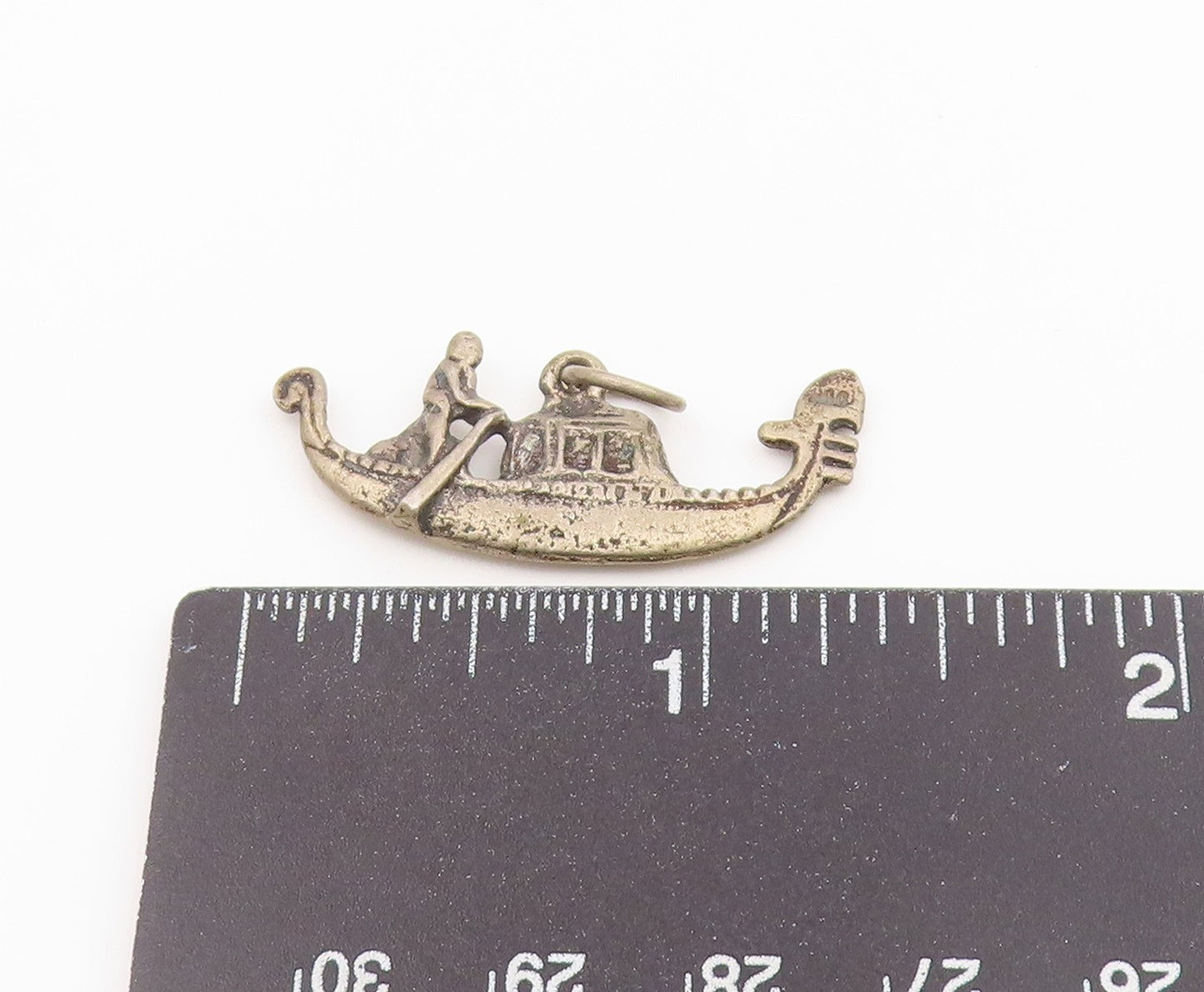 925 Sterling Silver Vintage Pendant Classic Gondola Boat Souvenir Charm  PT26585
