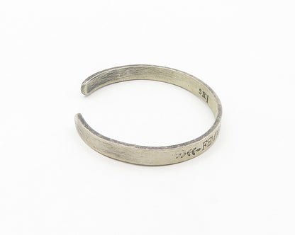 SAMUEL M. LEVI 925 Sterling Silver Vintage Femme Not Frail Cuff Bracelet  BT7146