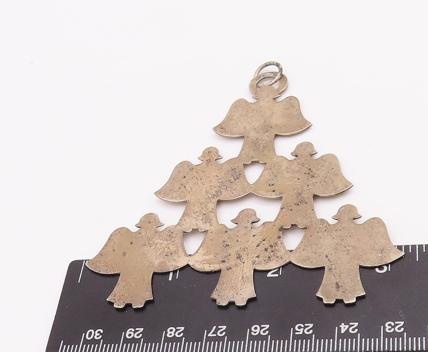 925 Sterling Silver Vintage Pendant JAMES AVERY Flying Angle Pyramid  PT22867