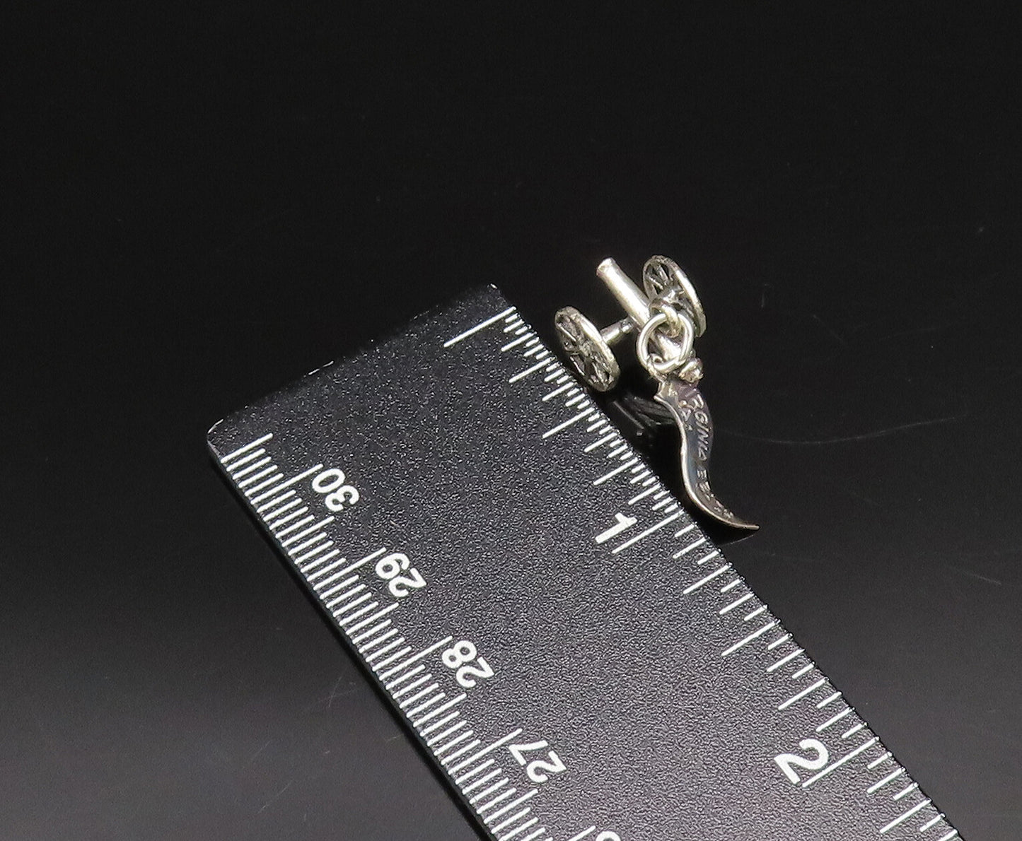 925 Sterling Silver  Vintage Old Fashion Missile Launch Motif Pendant  PT21780
