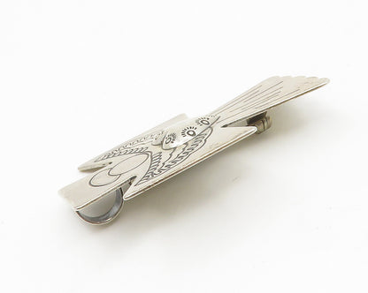 CAROLYN POLLACK RELIOS 925 Silver  Vintage Love Heart Angel Brooch Pin  BP5416