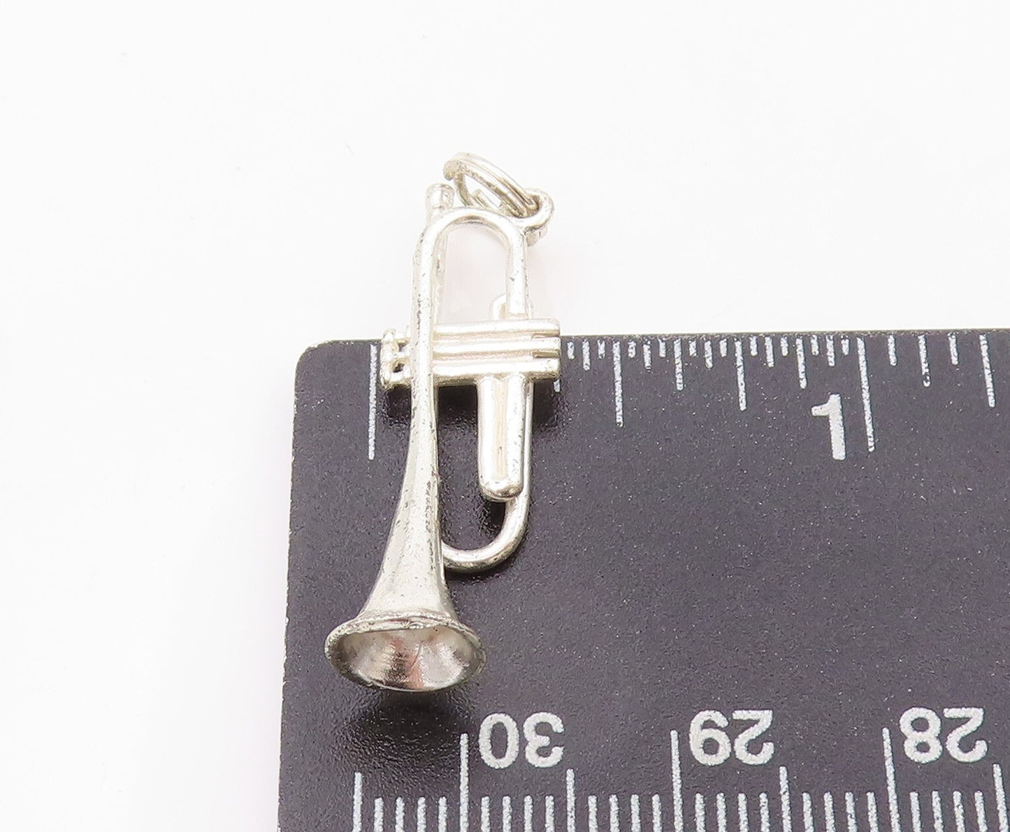 925 Sterling Silver Vintage Pendant 3D Cutout Saxophone Charm   PT23920