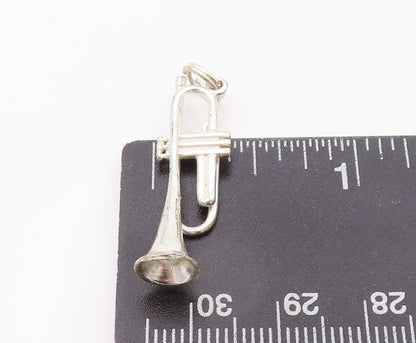 925 Sterling Silver Vintage Pendant 3D Cutout Saxophone Charm   PT23920