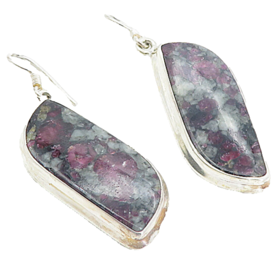 925 Sterling Silver  Gemstone Minimalist Shiny Dangle Earrings  EG3749