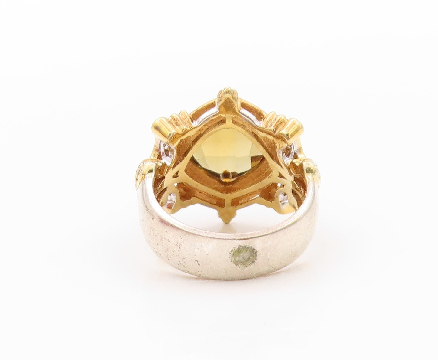 925 Sterling Silver Vintage Ring MICHAEL VALITUTTI Real Citrine  Sz 6 RG32415