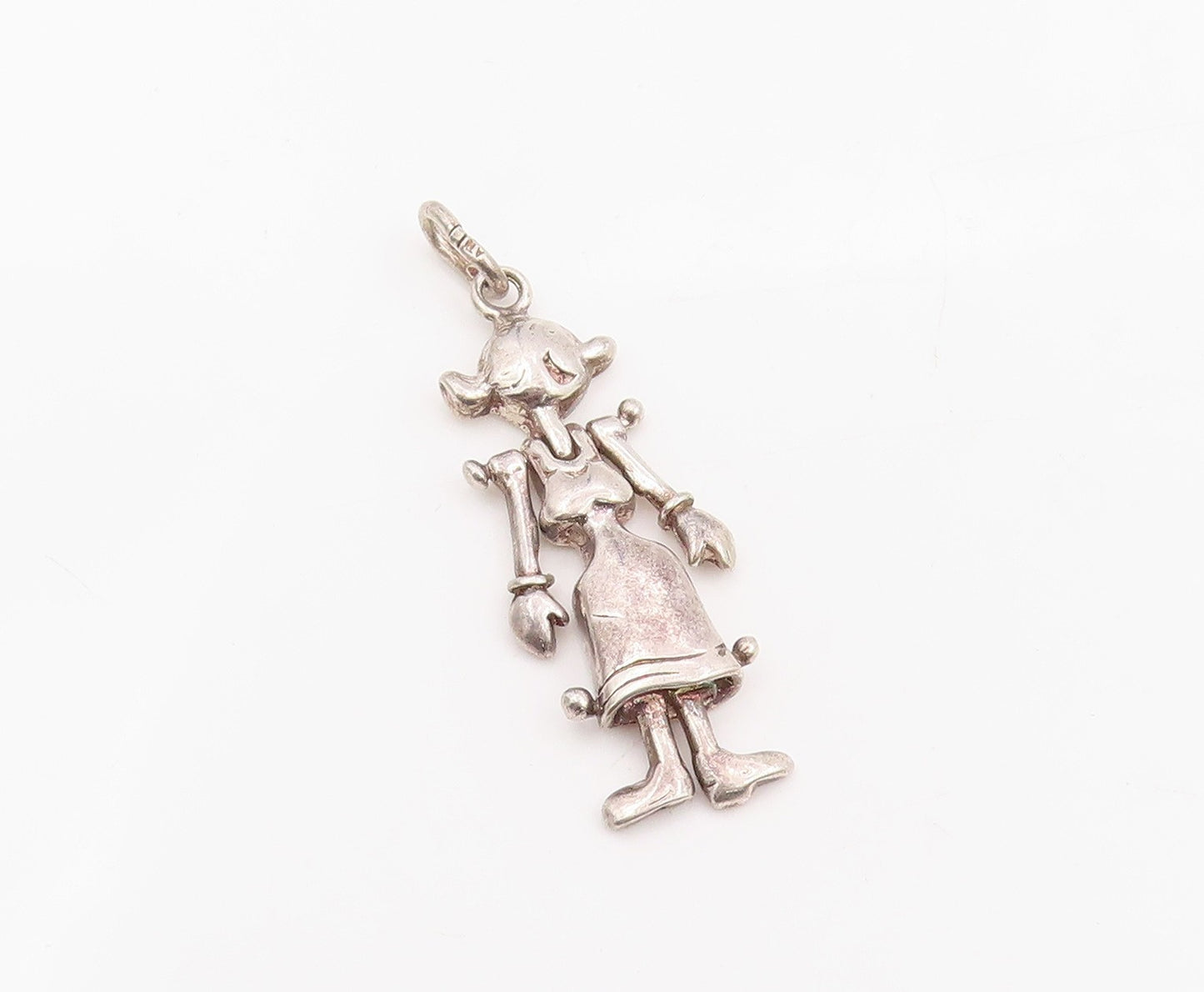 925 Sterling Silver Vintage Pendant Olive Oyl Figurine Charm MOVES  PT25470