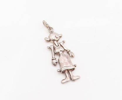 925 Sterling Silver Vintage Pendant Olive Oyl Figurine Charm MOVES  PT25470