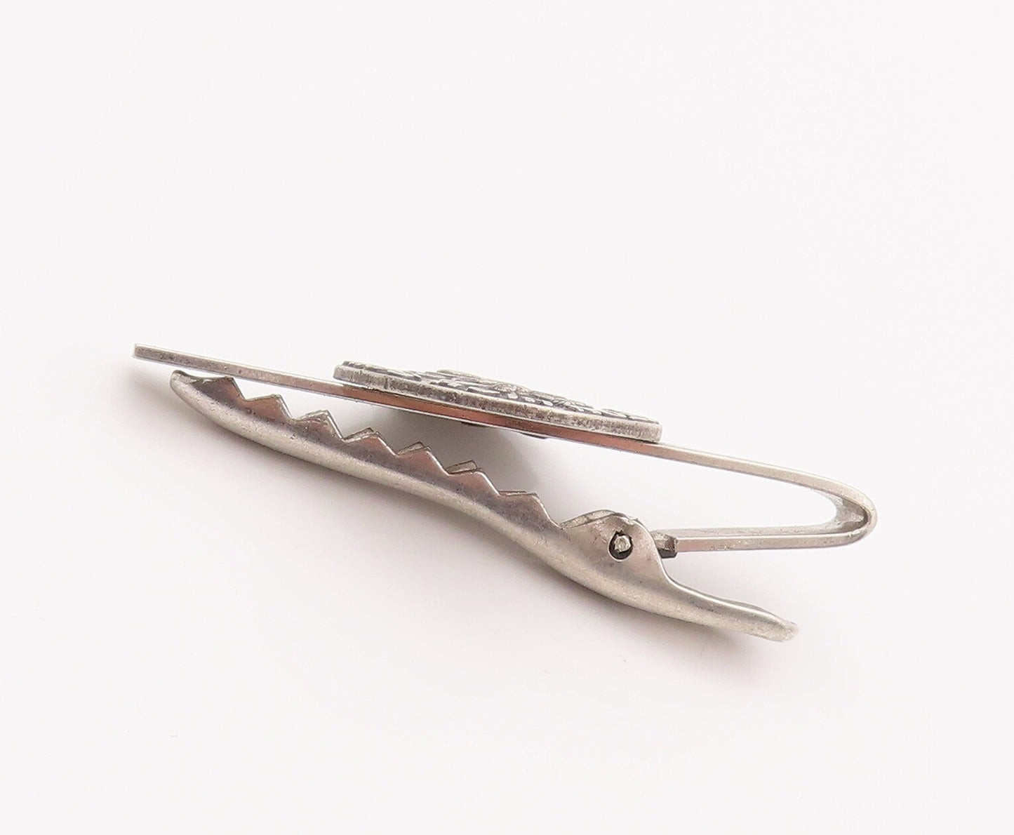 925 Sterling Silver Vintage Tie Clip JOSTENS Football Team Carved Badge TR3740