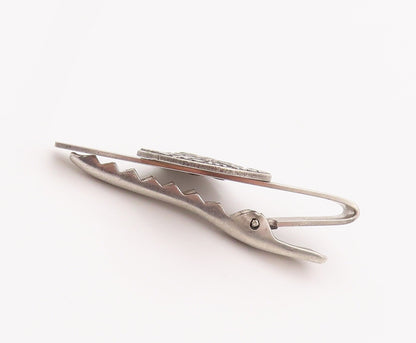 925 Sterling Silver Vintage Tie Clip JOSTENS Football Team Carved Badge TR3740