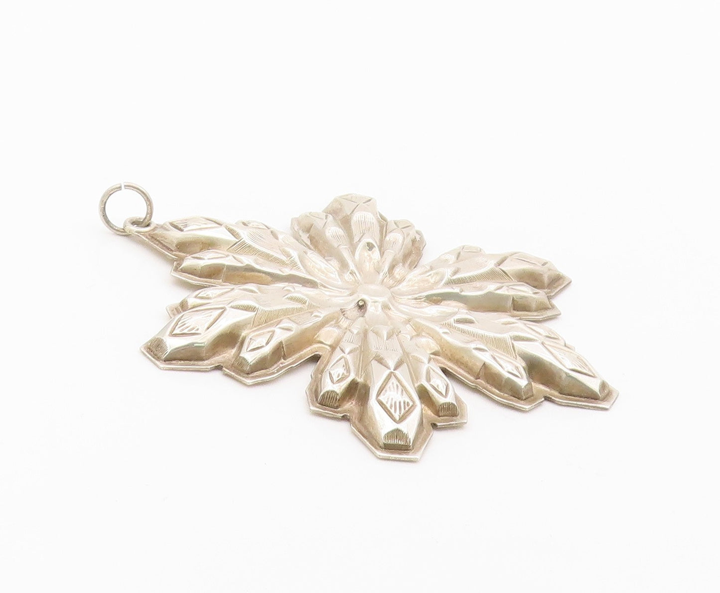 925 Sterling Silver Vintage Pendant GORHAM 1974 Christmas Snowflake  PT26325