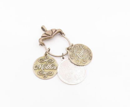 925 Sterling Silver  Vintage Happy Birthday Aunt & Mother Pendant  PT16733