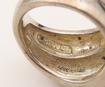 ESPO SIG 925 Silver  Vintage Puffy Scalloped Dome Fashion Ring Sz 6  RG26396