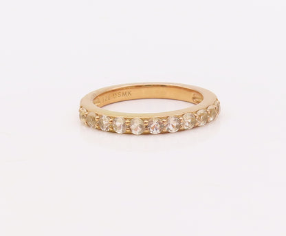 925 Sterling Silver Vintage Ring Gold Plated Stackable CZ Bands  Sz 7  RG29926