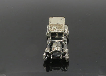 925 Sterling Silver  Vintage Dark Tone Old Fashioned Car Trinket  TR2803