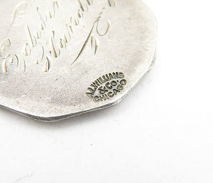 A.L. WILLIAMS & CO. CHICAGO 925 Silver  Vintage Music School Pendant  PT2917