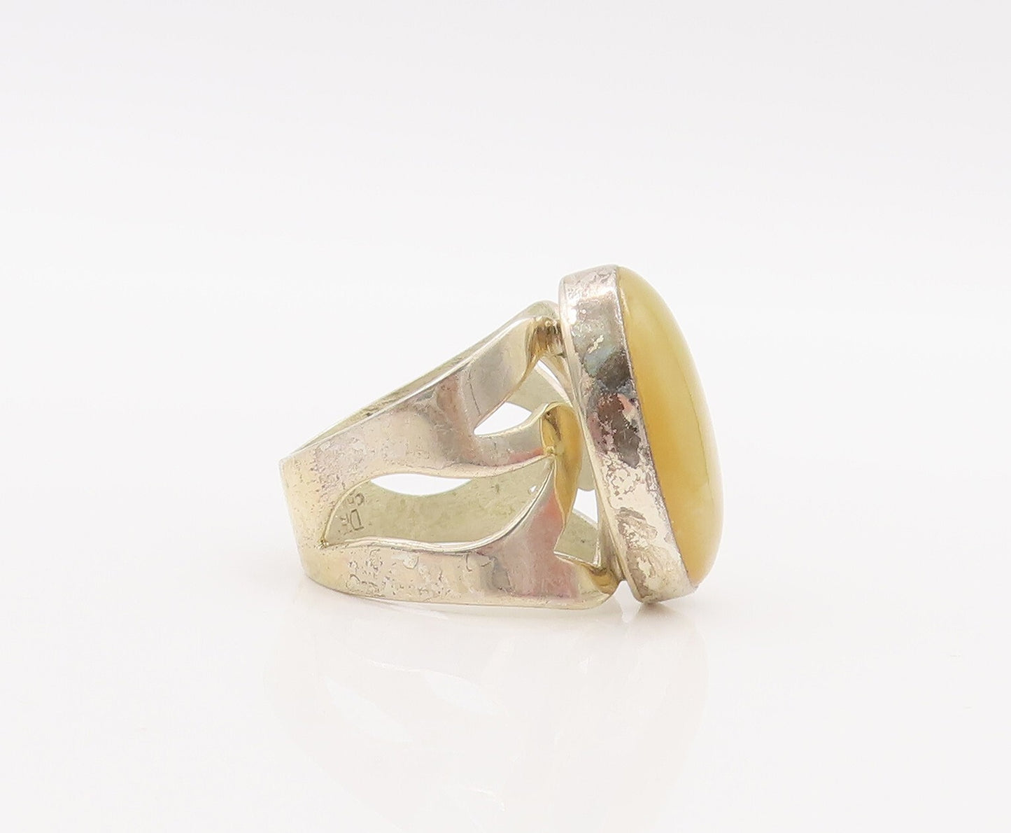 925 Sterling Silver Vintage Ring DTR JAY KING Large Oval Gemstone  Sz 8 RG28938