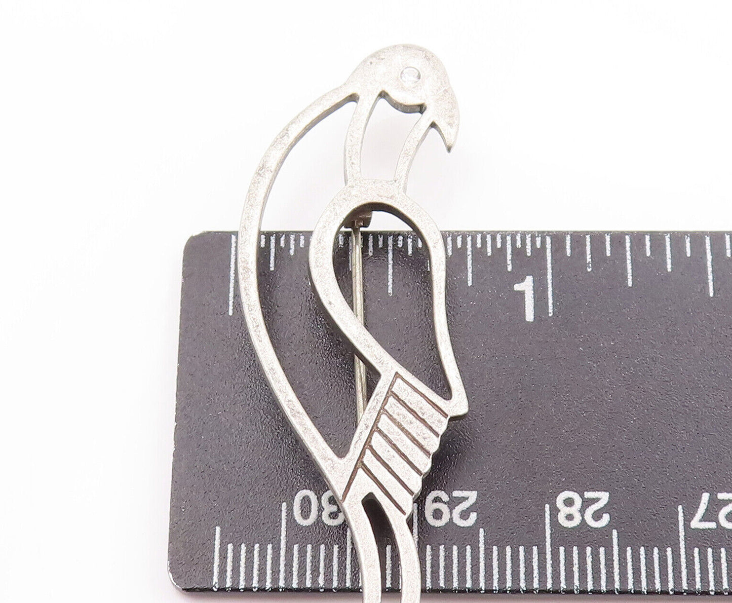 925 Sterling Silver Vintage Brooch Pin Cutout Bird Stencil  BP10882