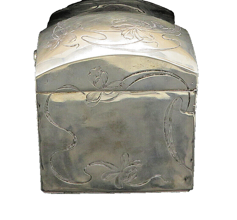 RUSSIA Solid Silver Vintage Antique Large Trinket Heavy Jewelry Box   TR2895