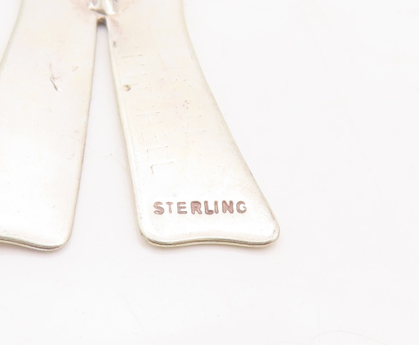 925 Sterling Silver Vintage Pendant Solid Carved Pants PT23478