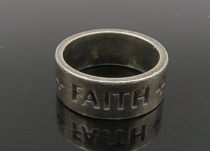 JAMES AVERY 925 Silver  Vintage Faith Hope & Love Band Ring Sz 6  RG23106