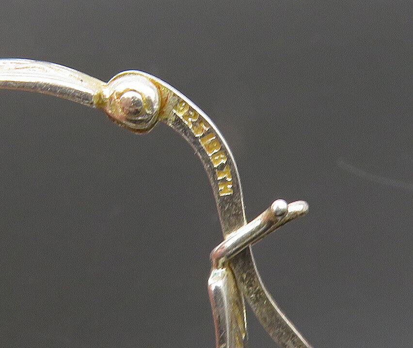 925 Sterling Silver  Vintage Shiny Floral Cutout Round Hoop Earrings  EG10742