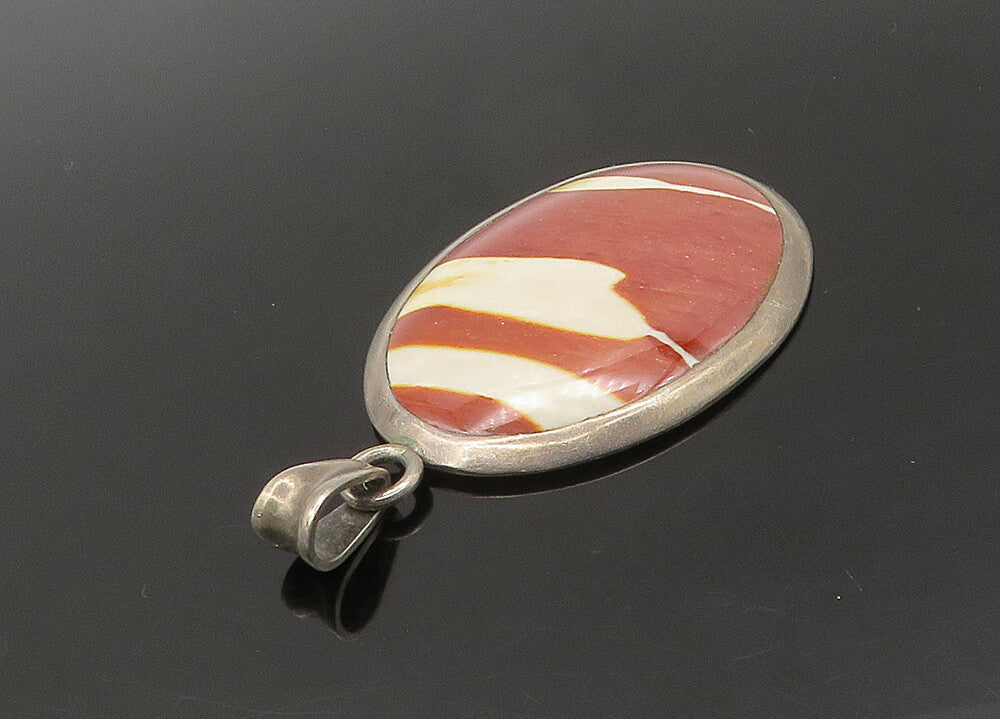 DESIGNER 925 Sterling Silver  Vintage Cabochon Cut Jasper Pendant  PT17350