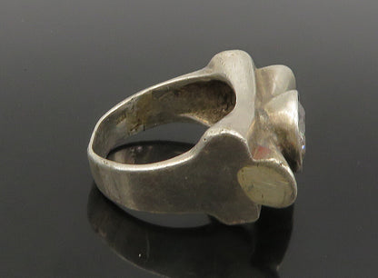 925 Sterling Silver  Vintage Cubic Zirconia Bow Motif Band Ring Sz 8  RG23619