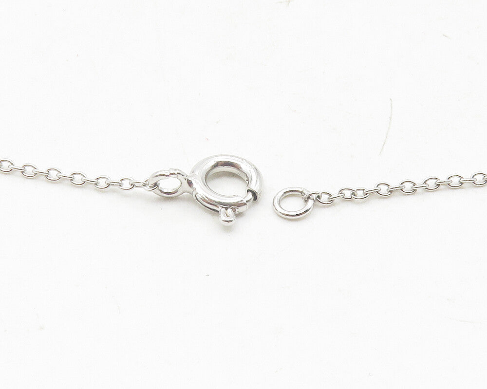 925 Sterling Silver  Prong Set Sparkling Cubic Zirconia Chain Necklace  NE2046
