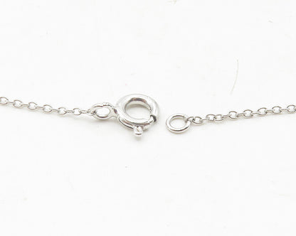 925 Sterling Silver  Prong Set Sparkling Cubic Zirconia Chain Necklace  NE2046