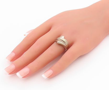925 Sterling Silver Vintage Ring Minimalist Pointed Top Design  Sz 7  RG33203