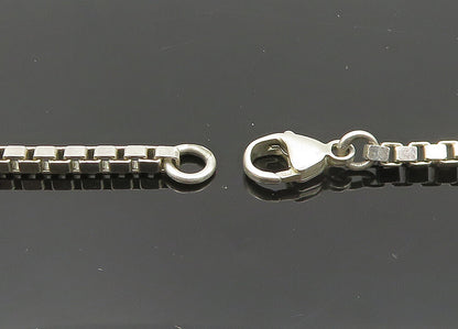 RLM STUDIO 925 Silver  Vintage Curve Pendant Box Link Chain Necklace  NE3355