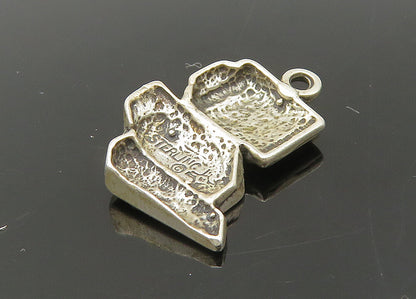 925 Sterling Silver  Vintage Desk Top Computer Petite Pendant  PT17974