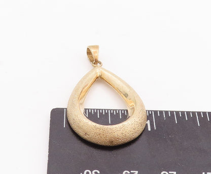 925 Sterling Silver Vintage Pendant Gold Plated Cutout Drop Shape  PT23368
