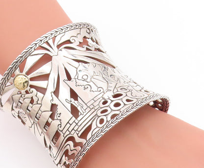 925 Sterling Silver Vintage Bracelet JOHN HARDY Large Macan Rare BT11910