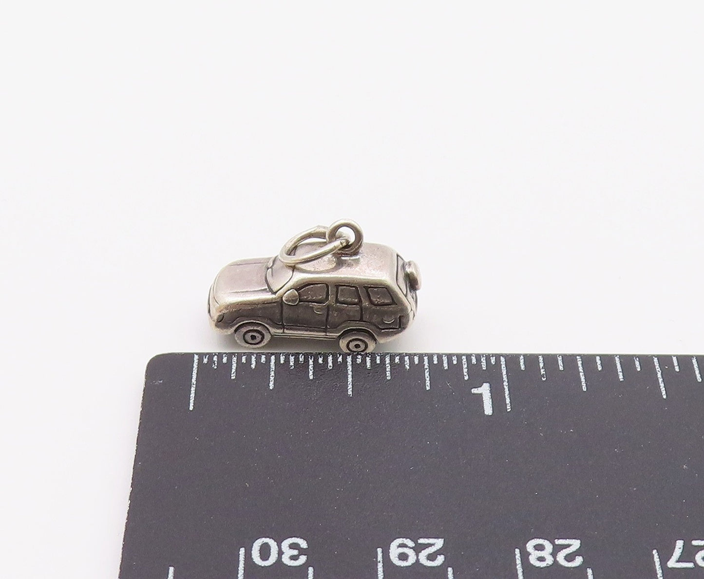 925 Sterling Silver  Vintage Shiny Petite SUV Vehicle Car Pendant  PT19870