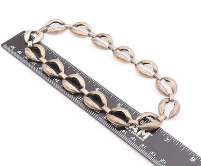 925 Sterling Silver Vintage Necklace DANECRAFT  Puffed Oval Link Chain  NE4635