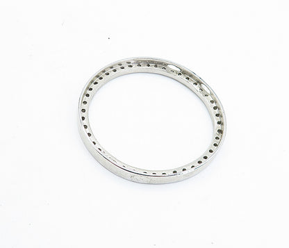 925 Sterling Silver  Sparkling Topaz Circle Minimalist Slide Pendant  PT5334