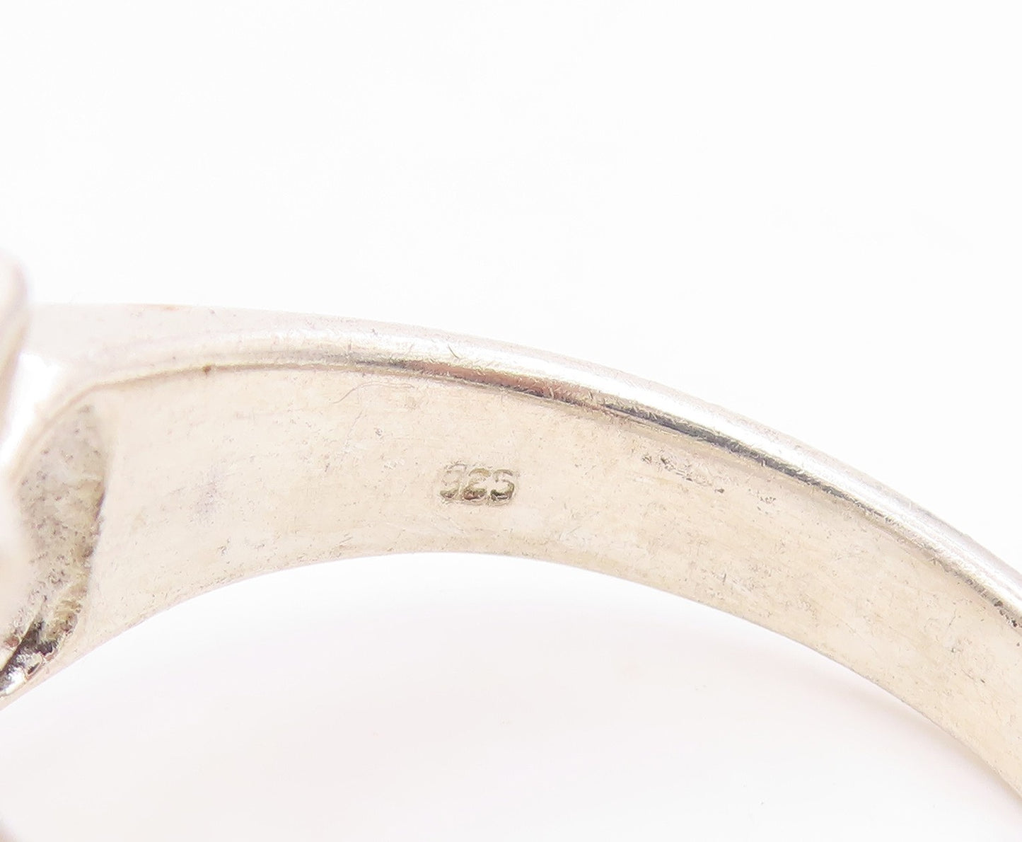 925 Sterling Silver Vintage Ring Gothic Skull Maltese Cross Band  Sz 15  RG35837