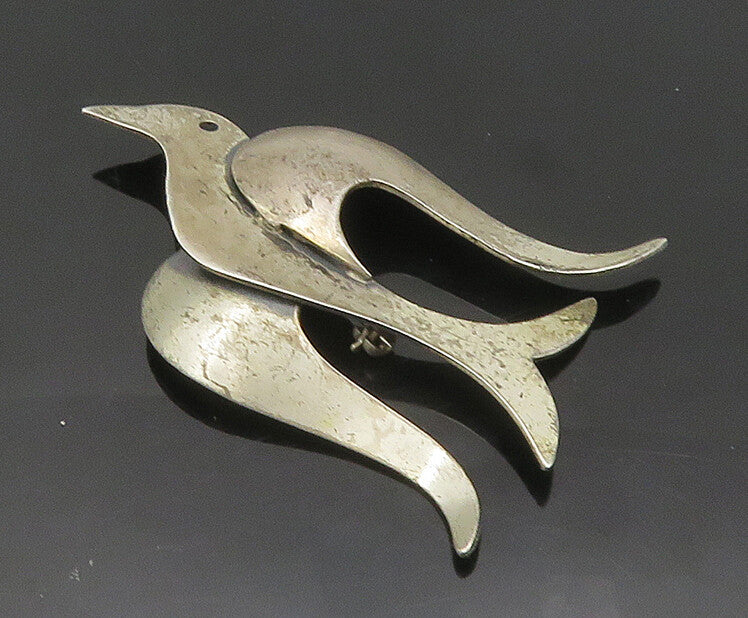 BEAUCRAFT 925 Sterling Silver  Vintage Modernist Dove Bird Brooch Pin  BP7127
