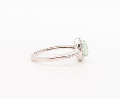 925 Sterling Silver Vintage Ring Minimalist Oval Cut Topaz  Sz 7  RG29413