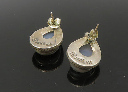 NICKY BUTLER 925 Silver  Vintage Purple Druzy Stone Drop Earrings  EG11166