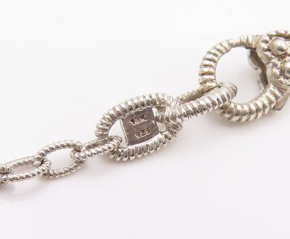 10k Gold & 925 Sterling Silver Vintage Necklace JUDITH RIPKA CZ Chain  NE4853
