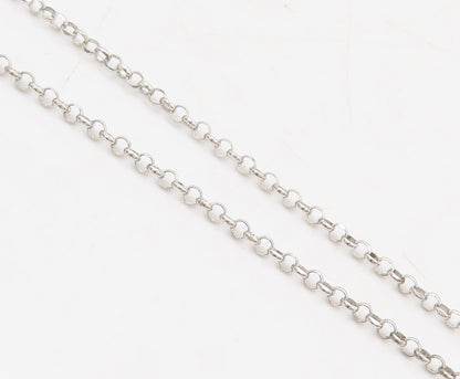 925 Sterling Silver  Vintage CZ Inlay Carved Flower Round Necklace  NE4216