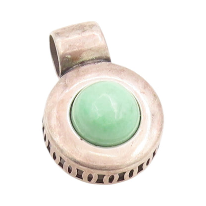 925 Sterling Silver Vintage Pendant CAROLYN POLLACK Halo Round Turquoise PT24848