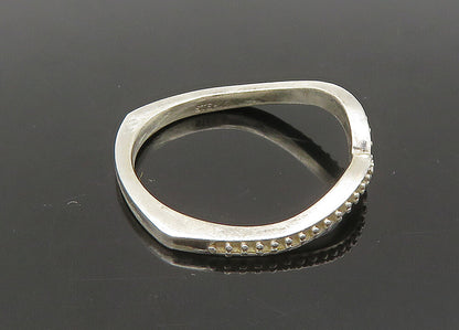 925 Sterling Silver  Vintage Shiny Pointed Design Band Ring Sz 7  RG22175