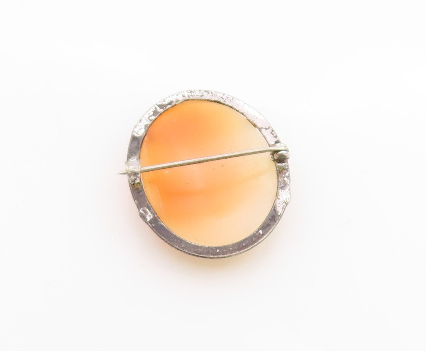 925 Sterling Silver Vintage Brooch Antique Female Profile Cameo  BP11786