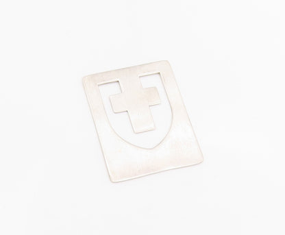 925 Sterling Silver Vintage Book Mark Shield Of Faith & Protection Cross  TR4035