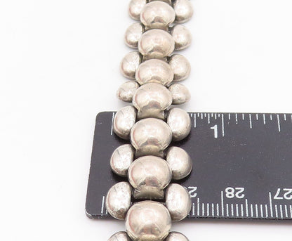 925 Sterling Silver Vintage Bracelet DANECRAFT Modernist Beaded Chain  BT11517